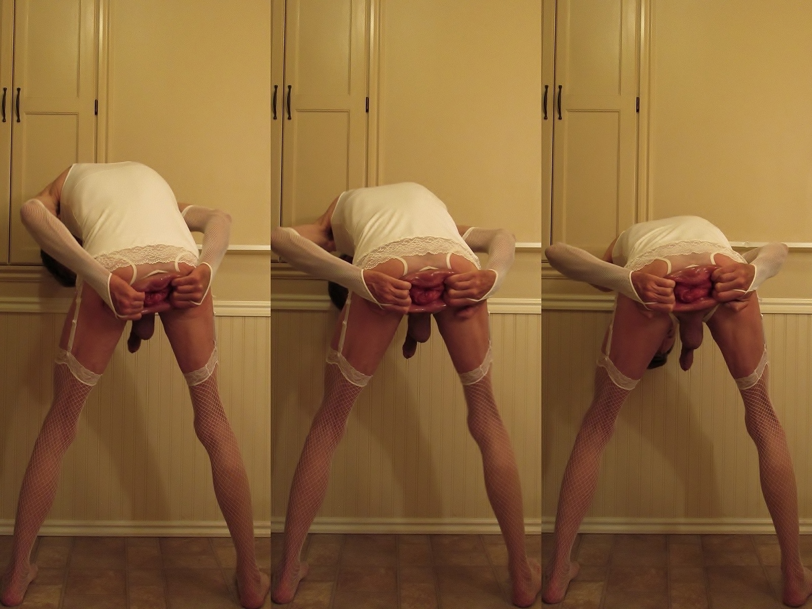 Big Pumped Anus Stretching in Crotchless Panties — 6