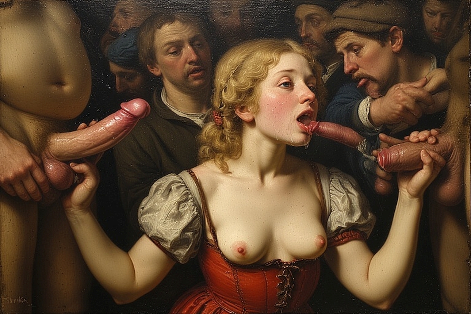 Young slut waitress. Flemish school — 17