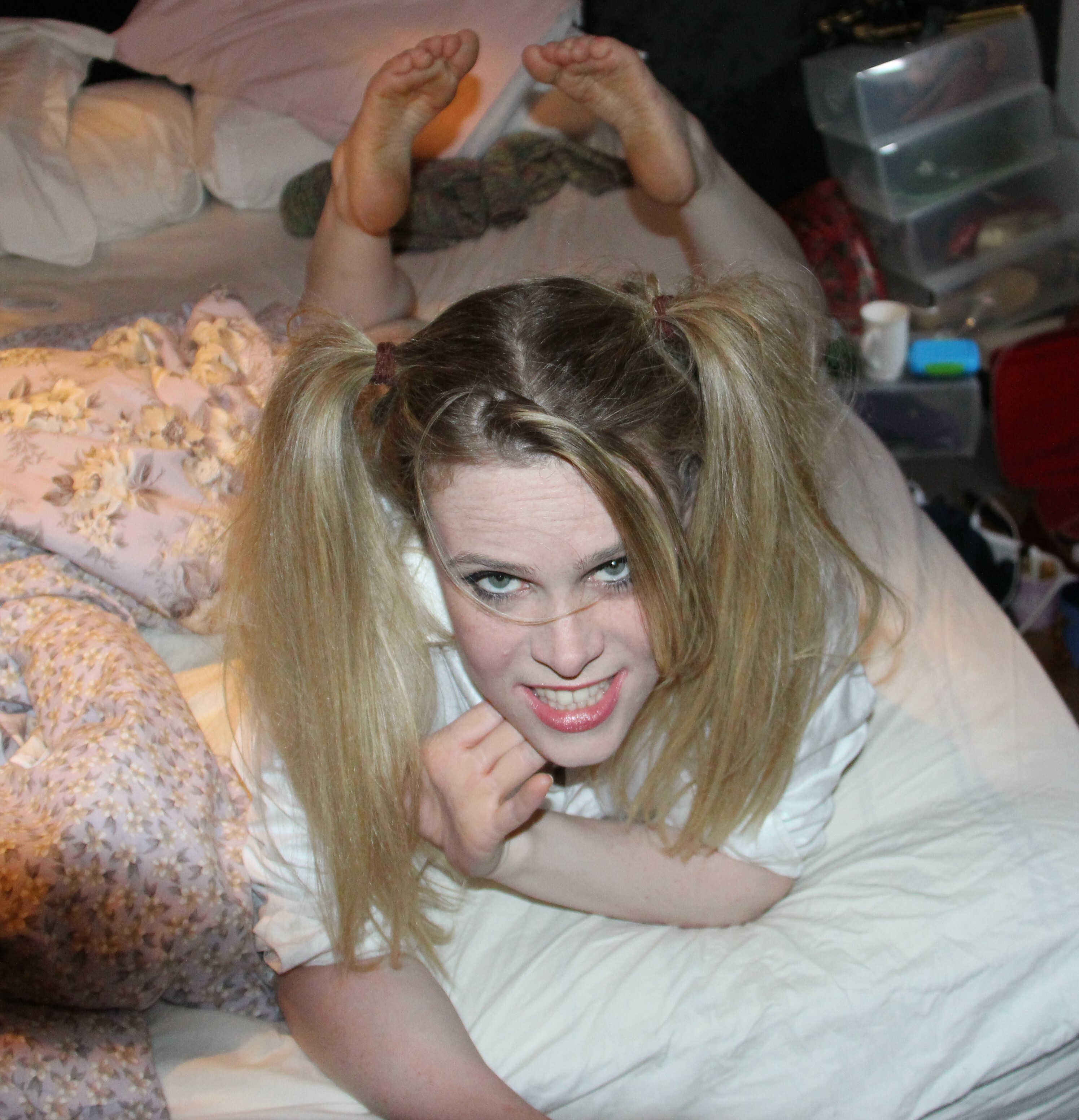 Pale blonde pigtails blowjob Cumslut — 5