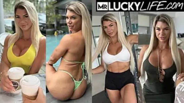 Fit Blonde Denise Anders Gives A Great Workout